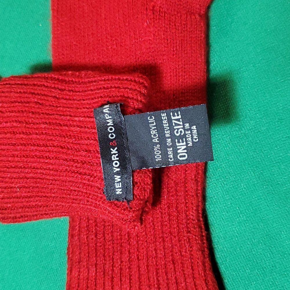 The New York Company one size women's long red gloves - Picture 5 of 7